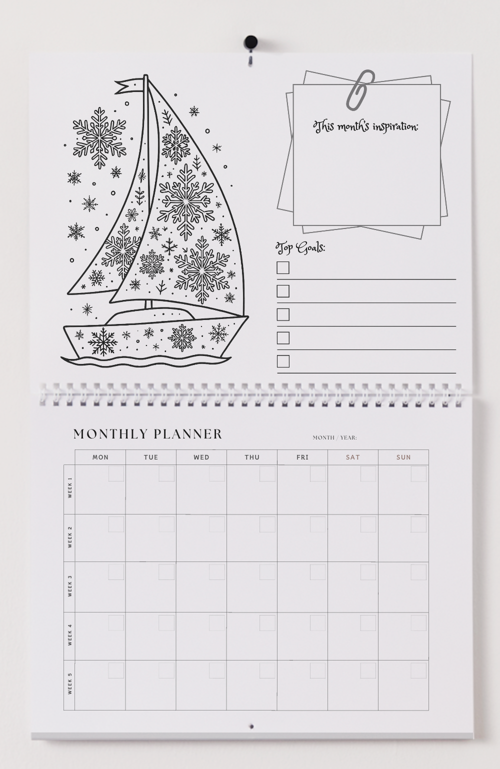 Sigma Sigma Sigma Wall Calendar — Sailboat Edition