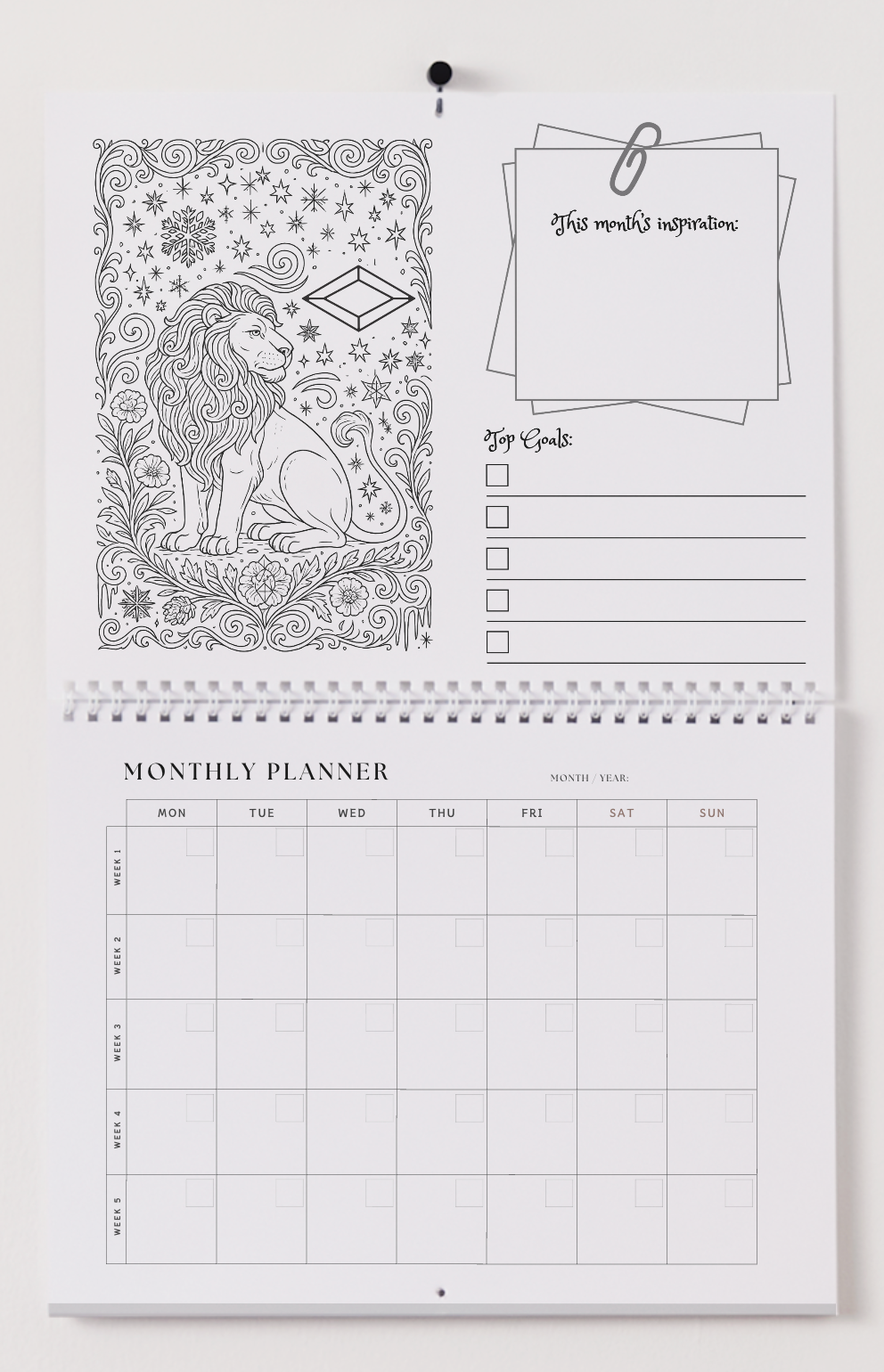 Alpha Delta Pi Wall Calendar - Lion Edition