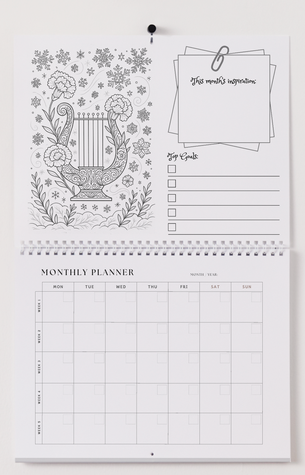 Alpha Chi Omega Wall Calendar - Lyre Edition