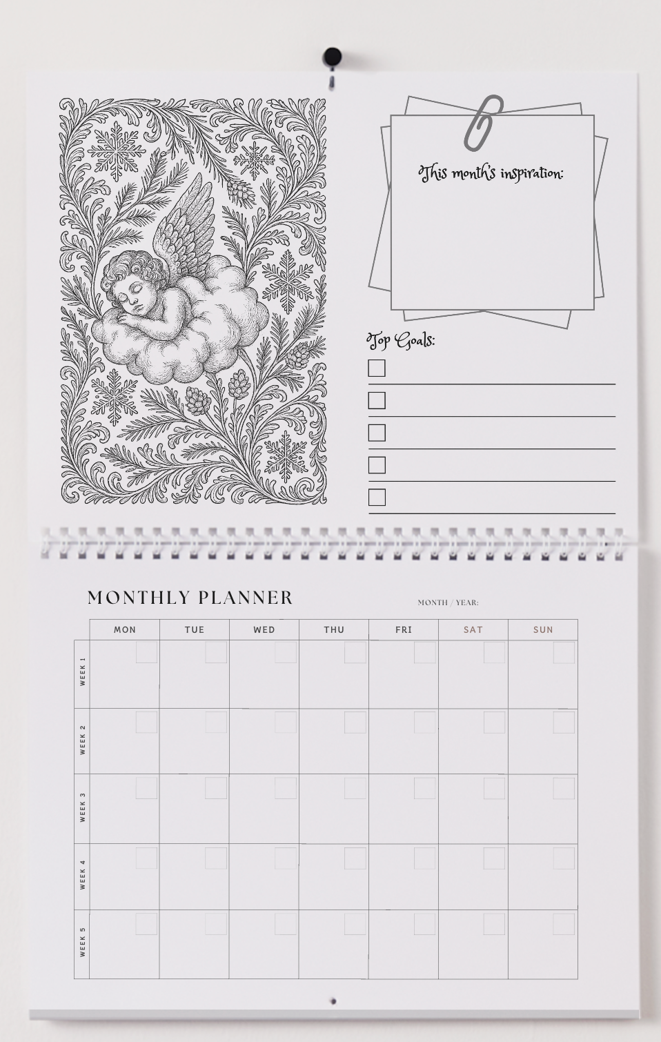 Pi Beta Phi Wall Calendar - Angel and Arrow Edition