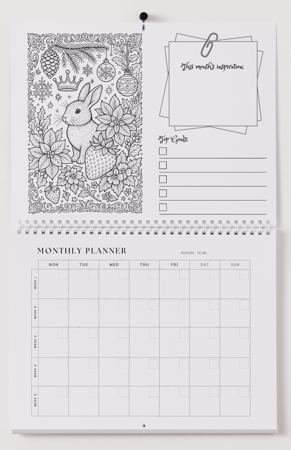 Zeta Tau Alpha Wall Calendar - Bunny Edition