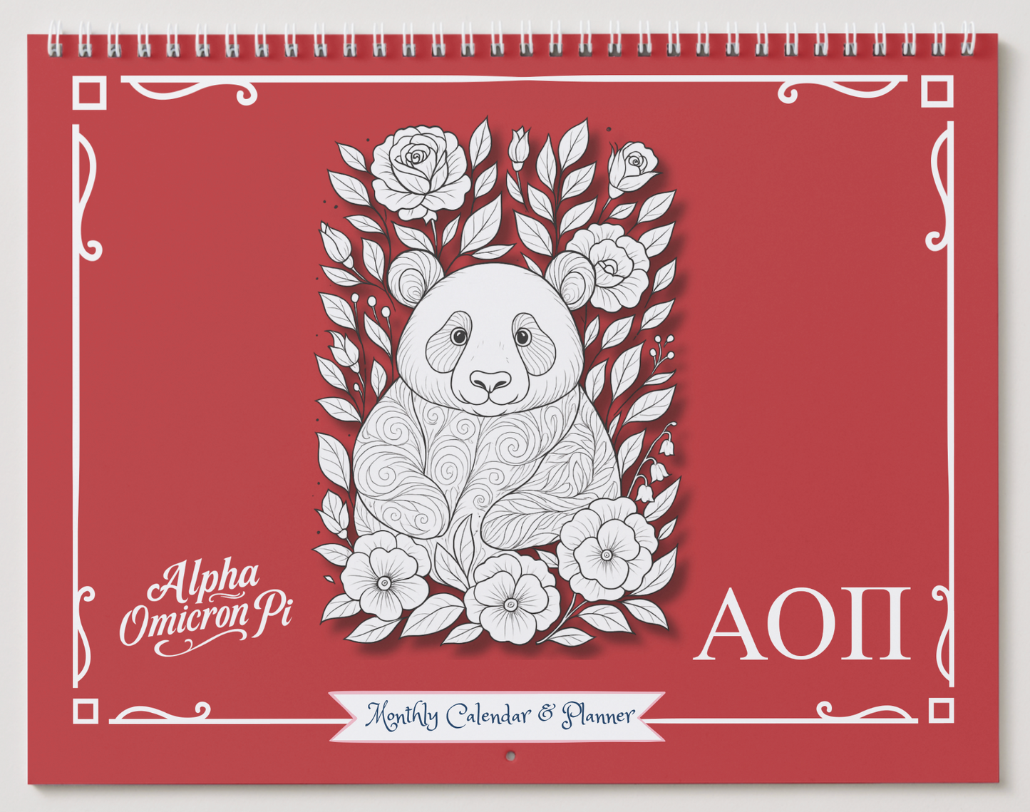 Alpha Omicron Pi Wall Calendar - Panda Edition