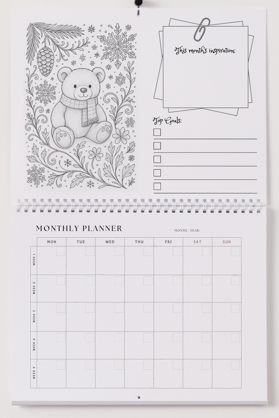 Sigma Delta Tau Wall Calendar - Bear and Torch Edition