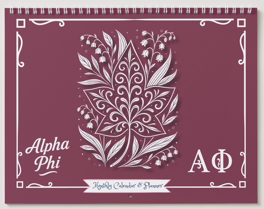 Alpha Phi Wall Calendar - Bear and Maple Leaf Edition