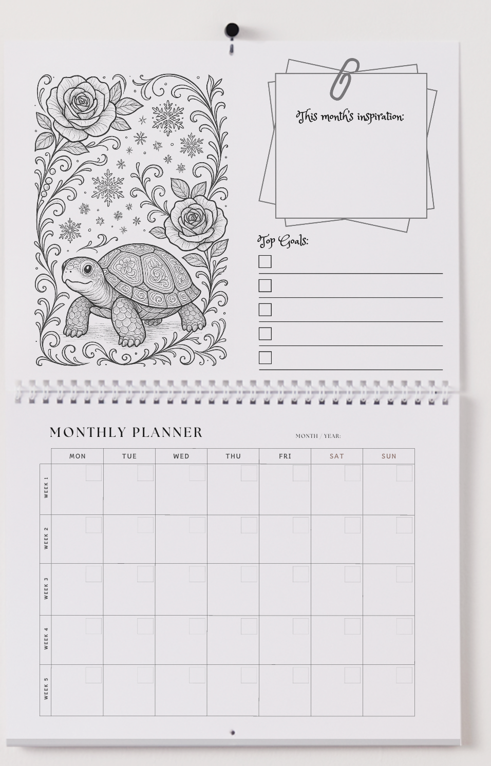 Delta Zeta Wall Calendar - Turtle Edition