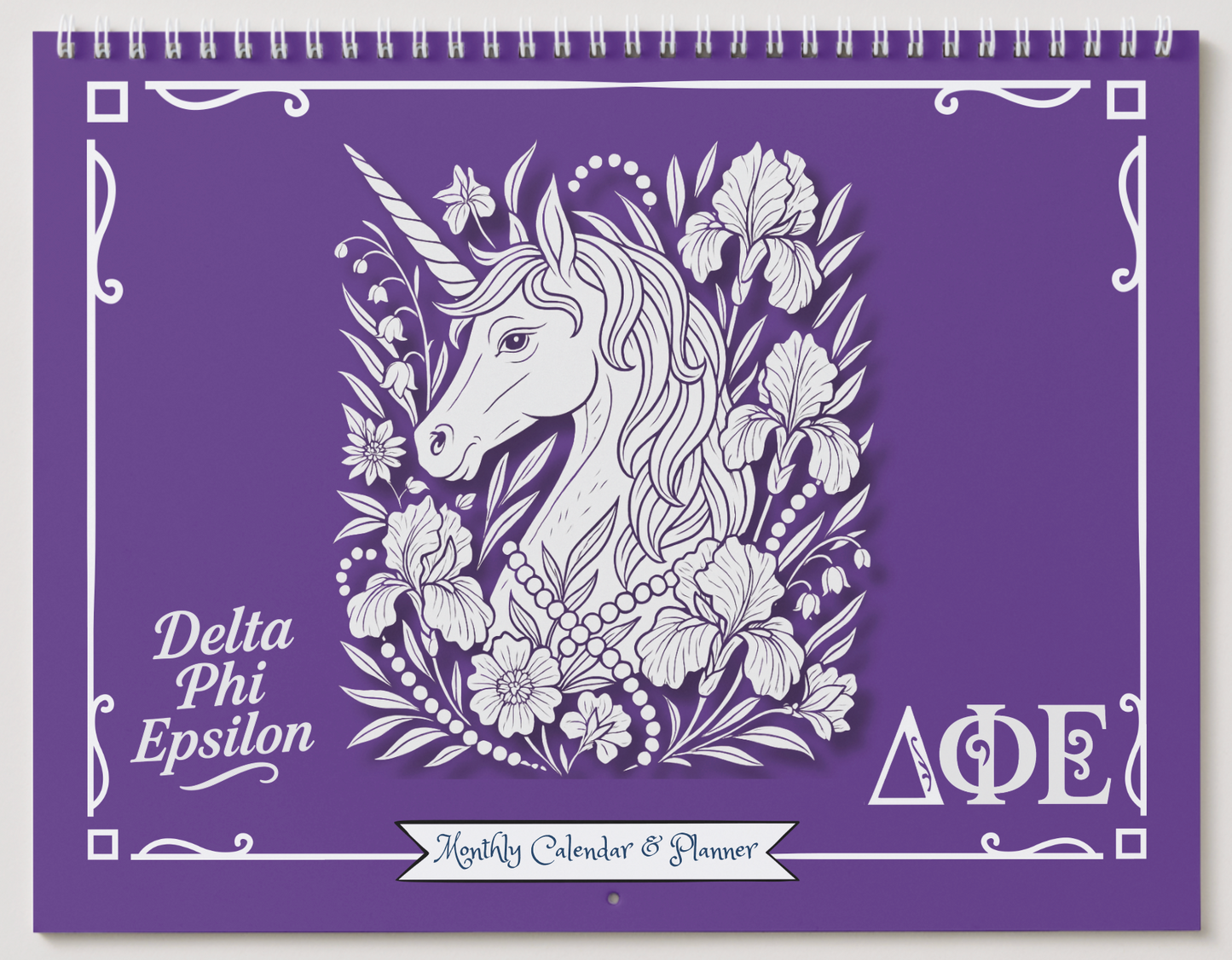 Delta Phi Epsilon Wall Calendar - Unicorn and Pearls Edition