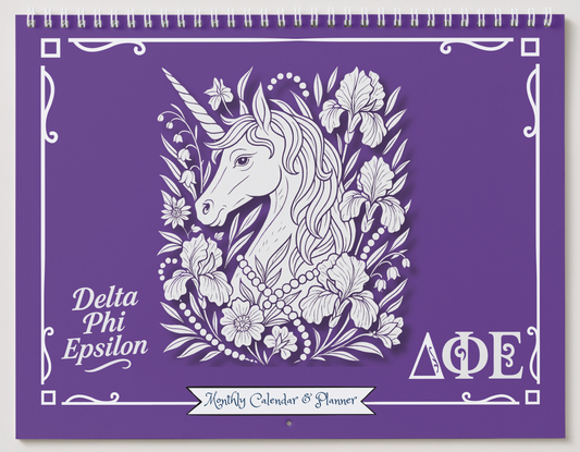 Delta Phi Epsilon Wall Calendar - Unicorn and Pearls Edition