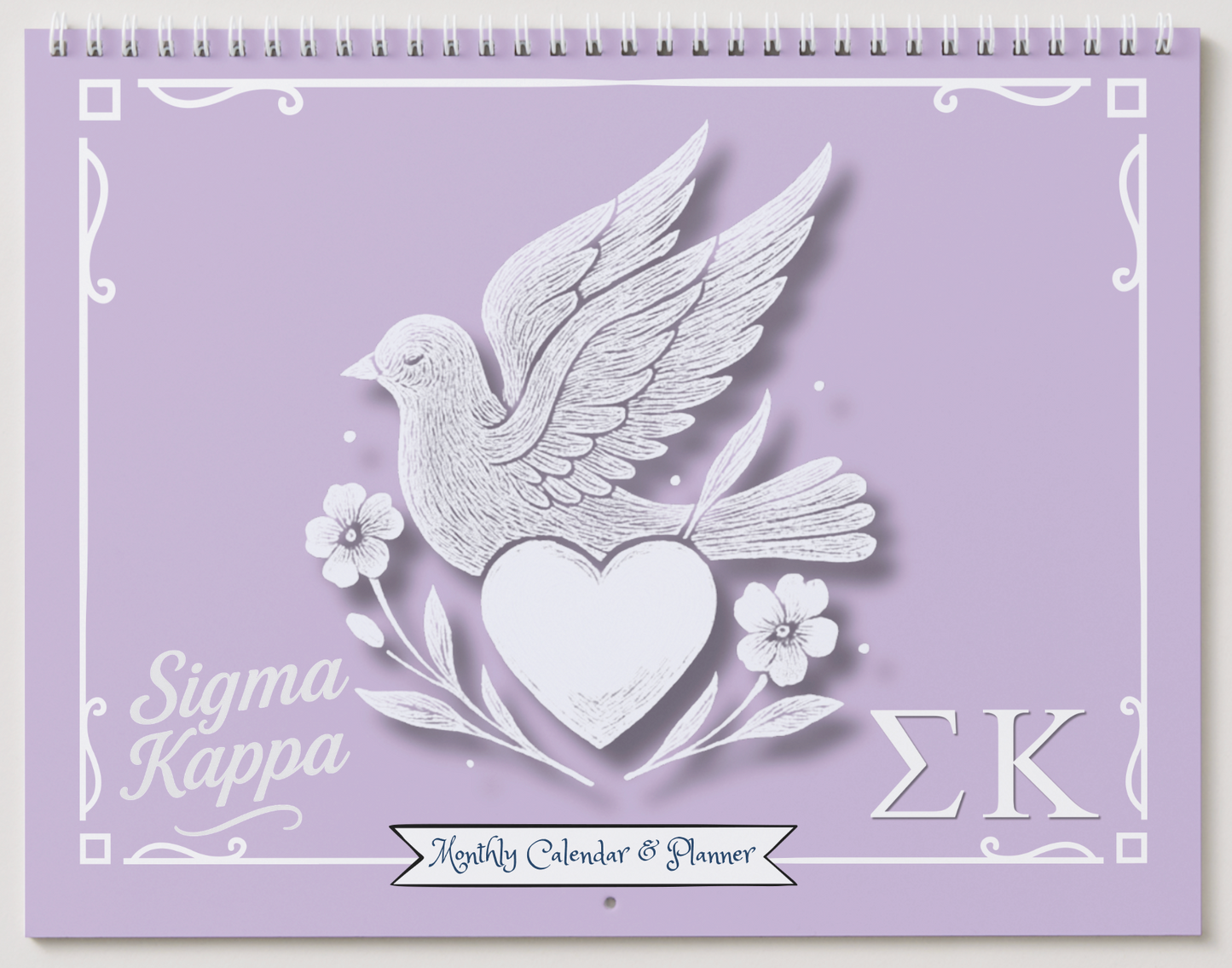 Sigma Kappa Wall Calendar - Dove and Heart Edition