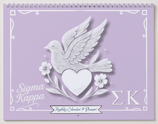 Sigma Kappa Wall Calendar - Dove and Heart Edition