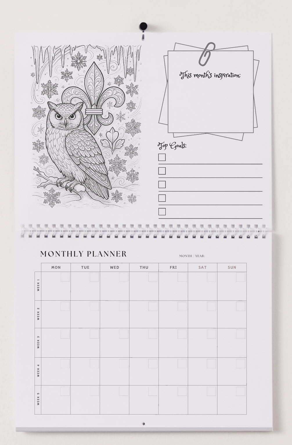 Kappa Kappa Gamma Wall Calendar - Owl, Key and Fleur de Lis Edition