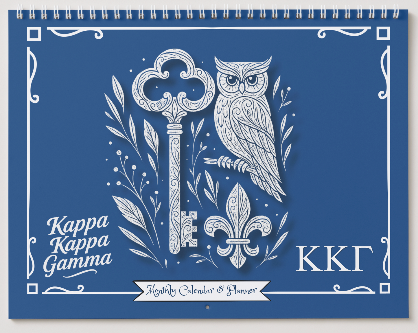 Kappa Kappa Gamma Wall Calendar - Owl, Key and Fleur de Lis Edition