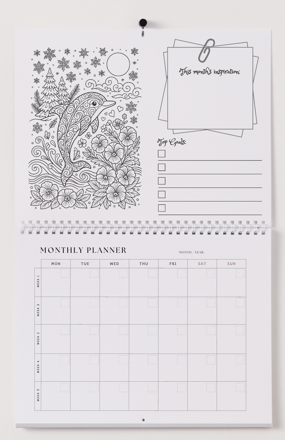 Delta Delta Delta Wall Calendar:  Dolphin Edition