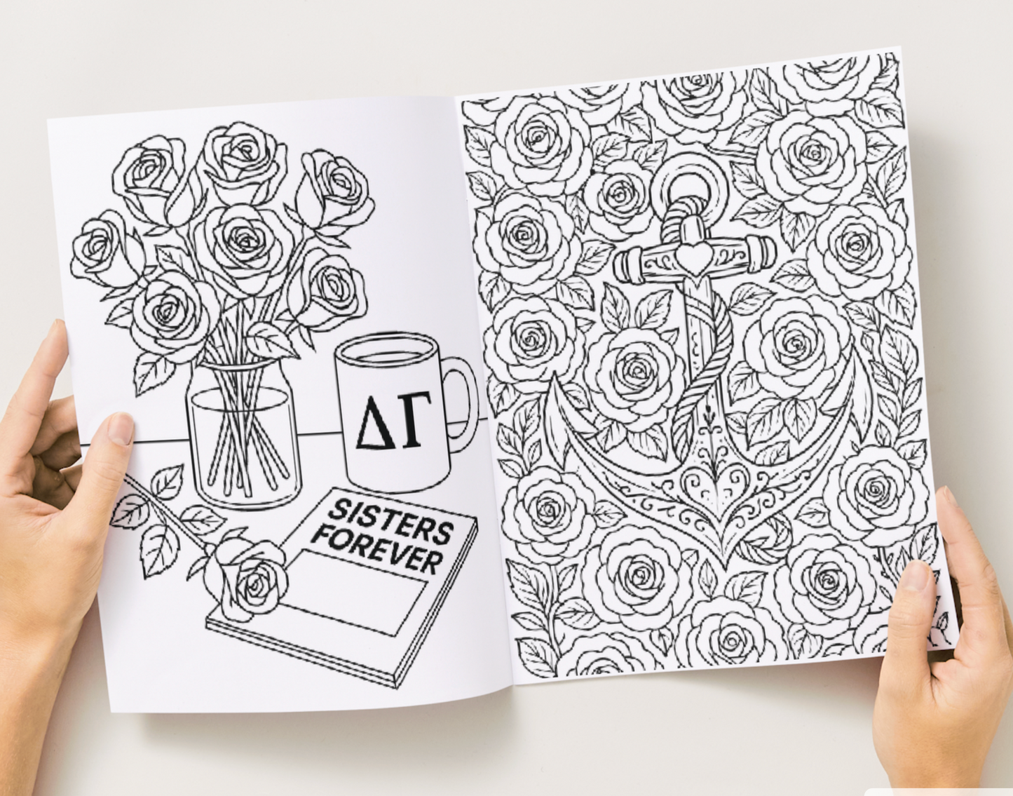 Delta Gamma Classic Edition Coloring Book Paperback, 28 Pages