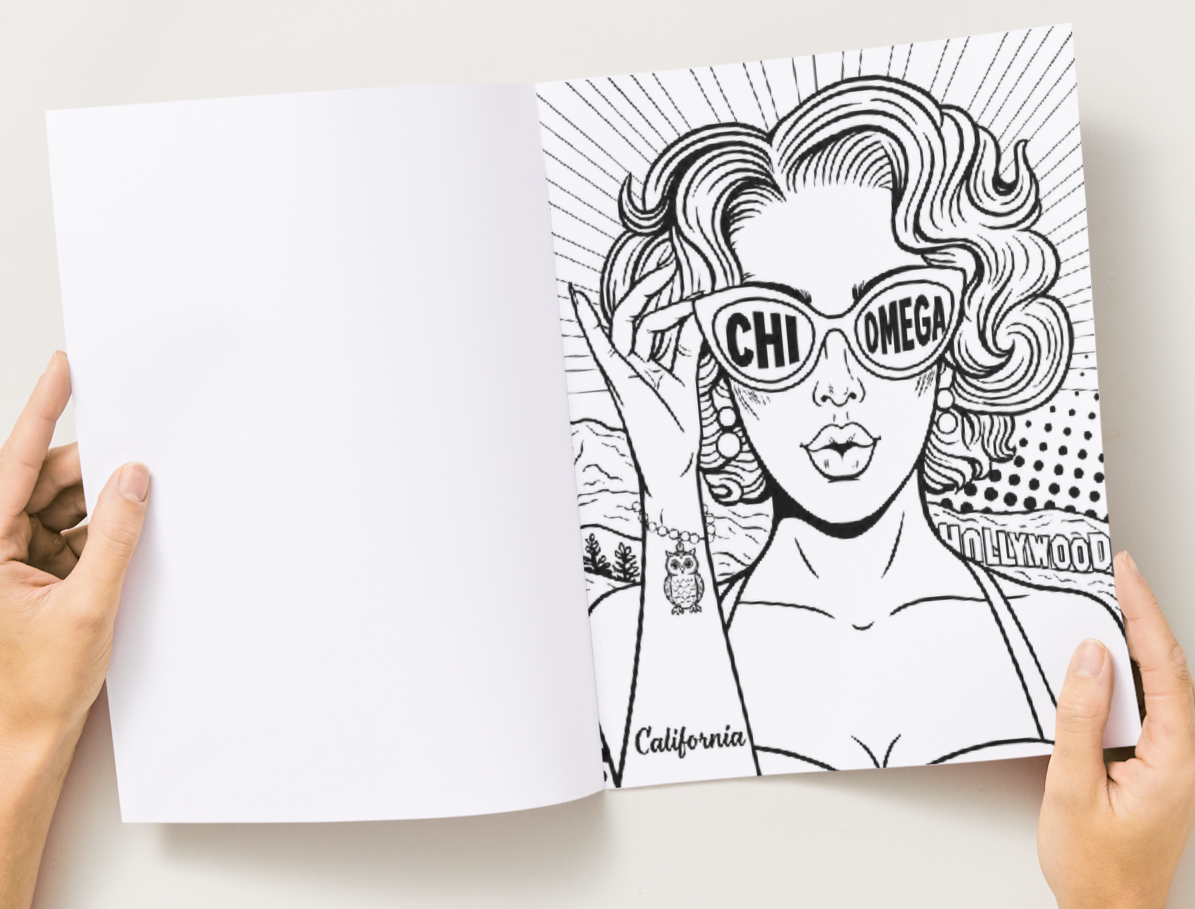 Chi Omega Coloring Book Signature Edition - Explore the Sisterhood Coast to Coast