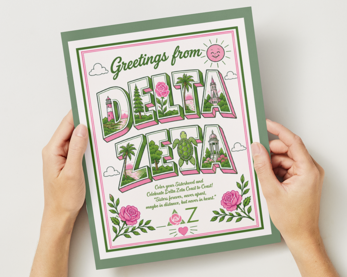 Delta Zeta Coloring Book Signature Edition - Explore the Sisterhood Coast to Coast