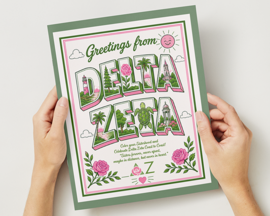 Delta Zeta Coloring Book Signature Edition - Explore the Sisterhood Coast to Coast