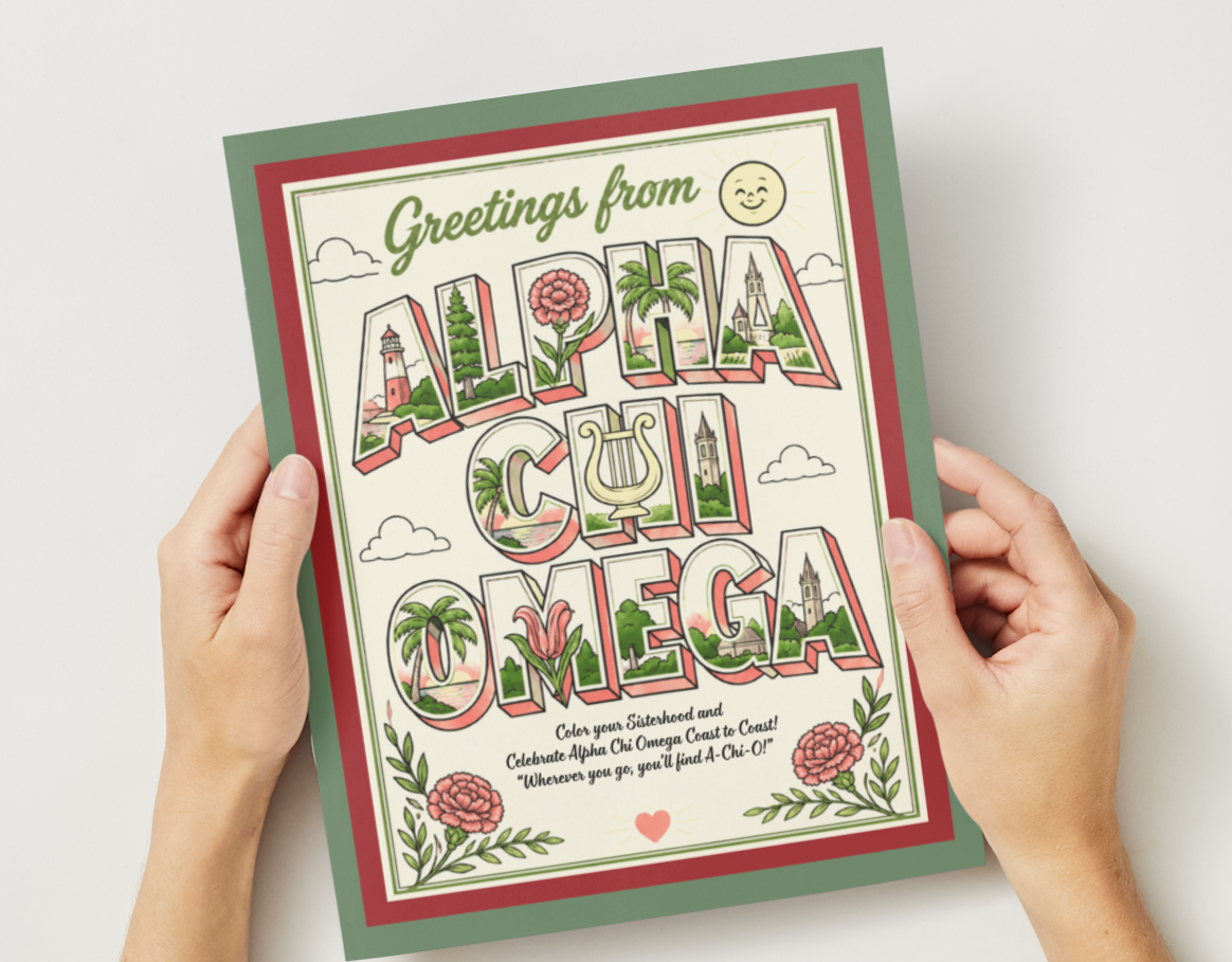 Alphi Chi Omega Coloring Book Signature Edition - Explore the Sisterhood Coast to Coast