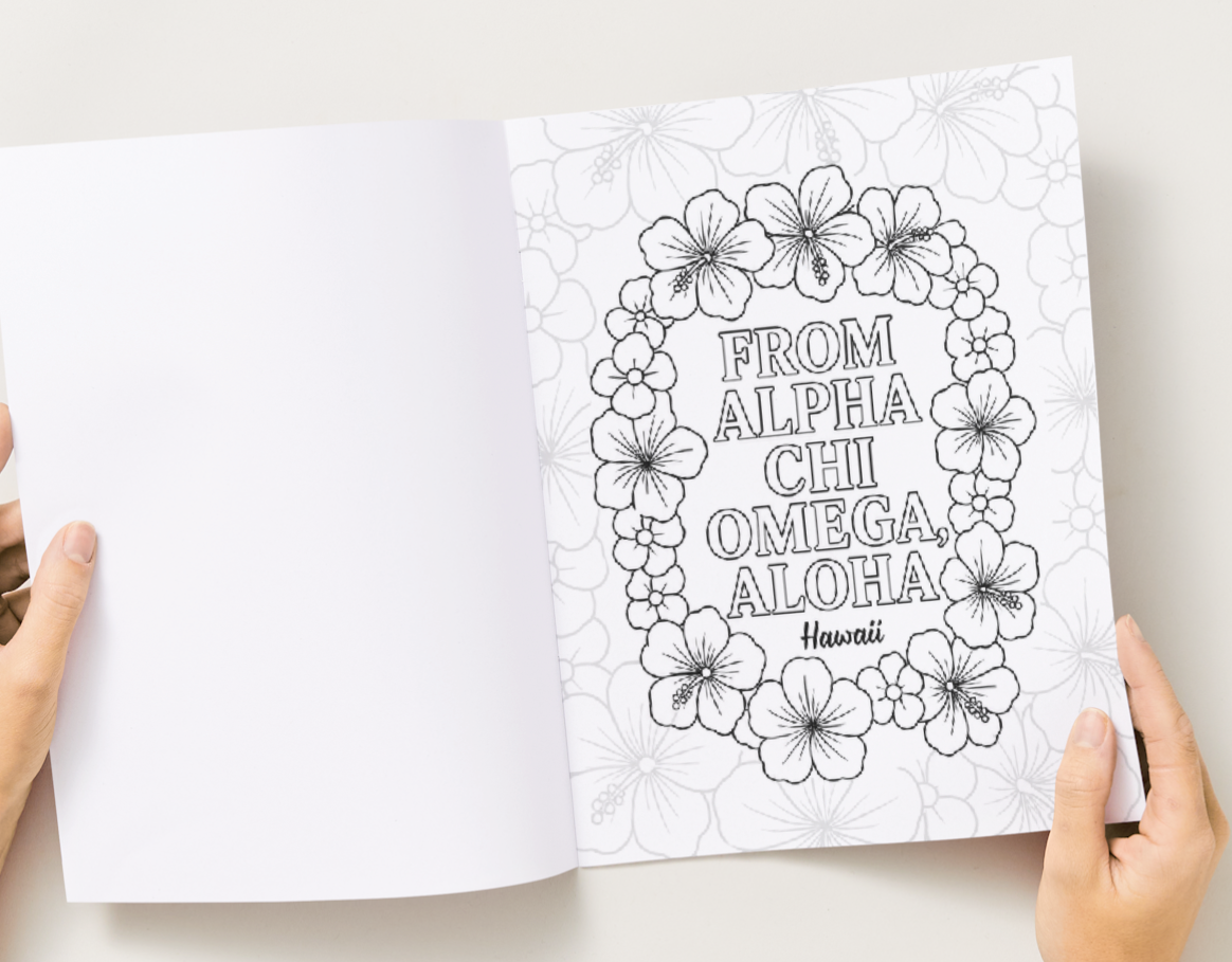 Alphi Chi Omega Coloring Book Signature Edition - Explore the Sisterhood Coast to Coast