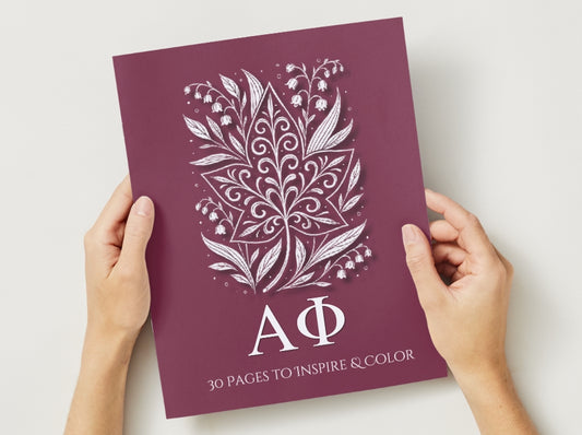 Alpha Phi Classic Edition Coloring Book Paperback, 30 Pages