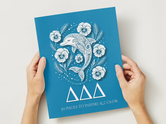 Delta Delta Delta Classic Edition Coloring Book Paperback, 30 Pages