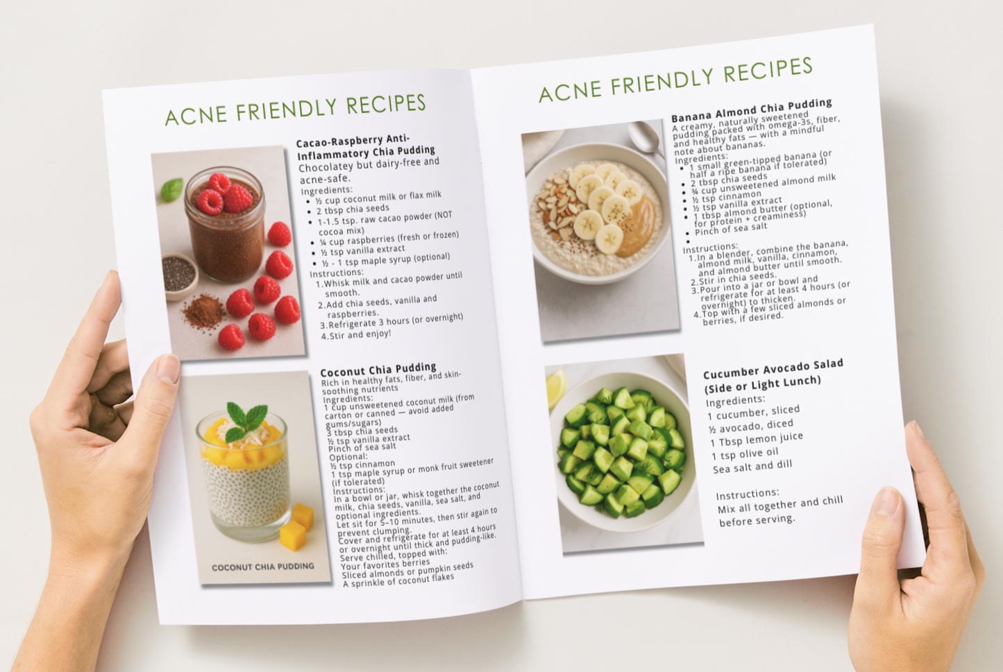 Printable PDF E-Book:  Healing from Within:  Healing Acne Through Life, Food & Balance by Halle McKenzie