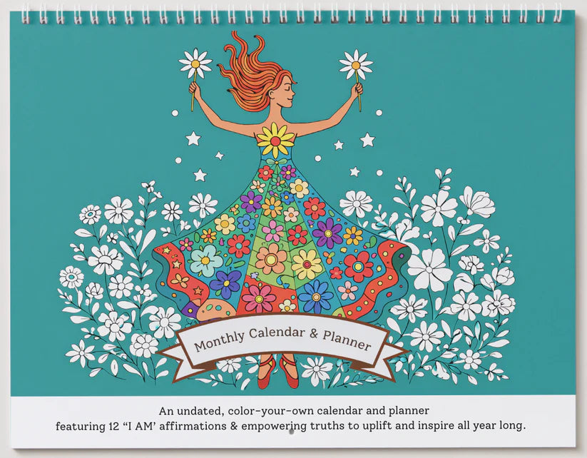 Colorable Undated Wall Calendar & Monthly Planner – A Healing Gift of Hope and Organization