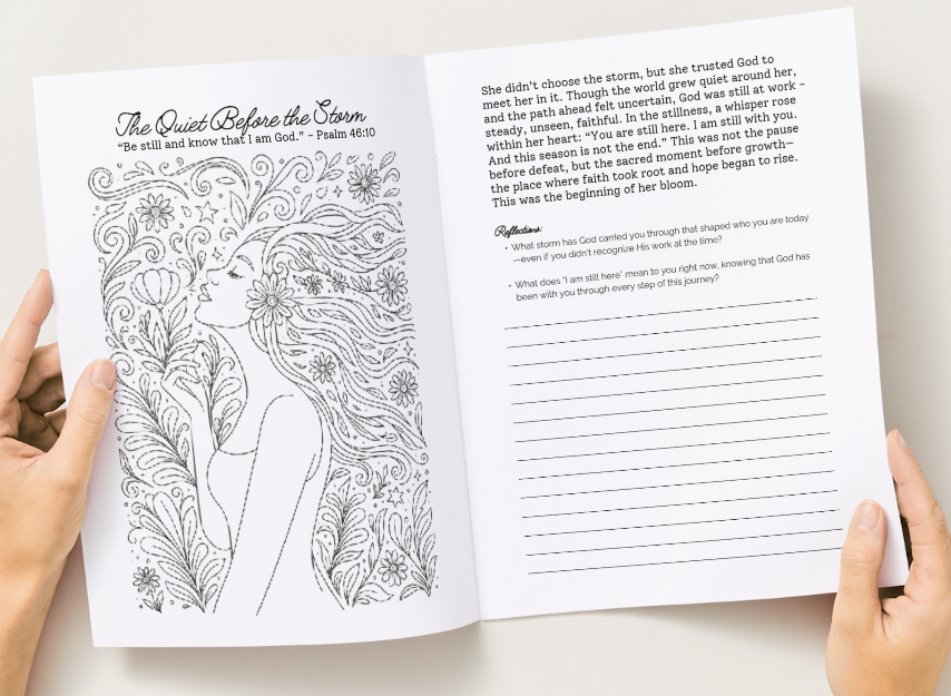 She Bloomed Anyway™ Rooted in Faith — Christian Coloring + Reflection Journal for Women Navigating Illness, Grief & Healing (Pocket Size 6x9 10-Pack)