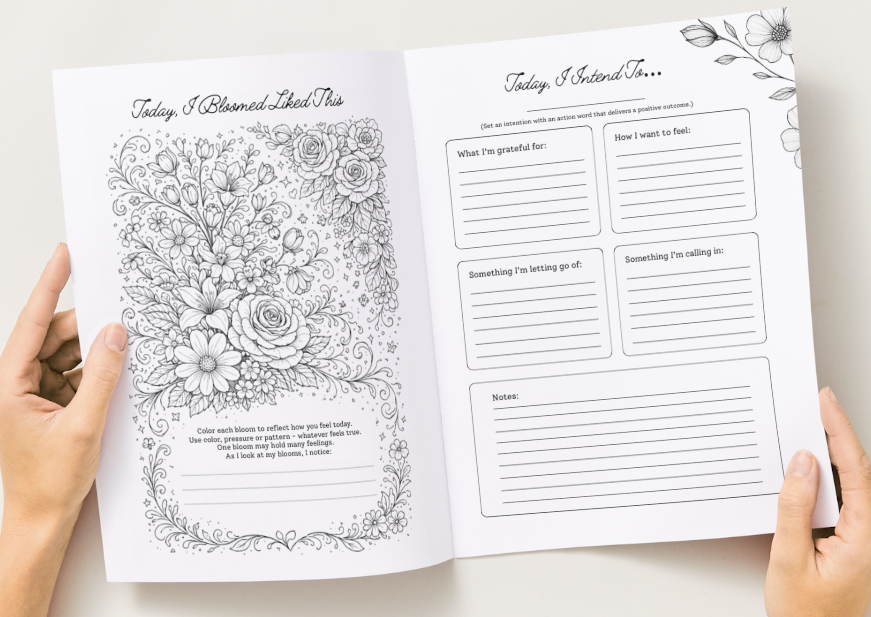 She Bloomed Anyway™ Rooted in Faith — Christian Coloring + Reflection Journal for Women Navigating Illness, Grief & Healing (Pocket Size 6x9 10-Pack)