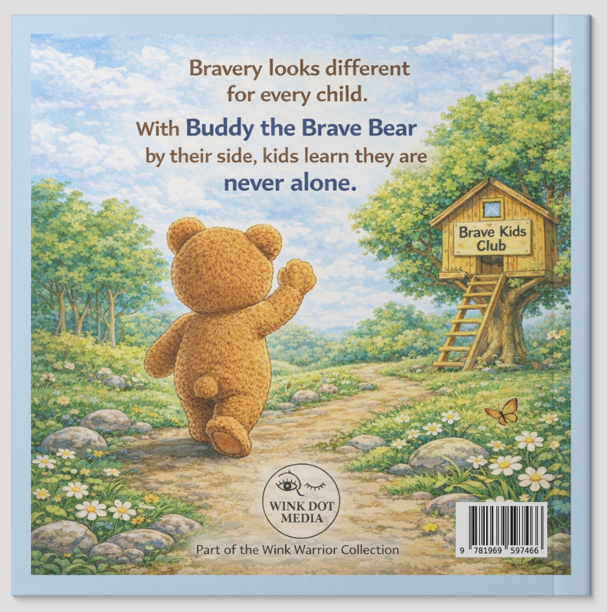 Buddy the Brave Bear Bravery - Two Books with 24 Colored Pencils (for kids ages 3 - 8)