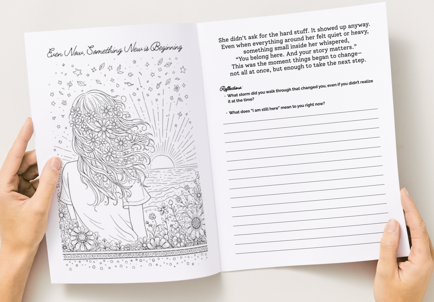 Growing Through It™ — A Coloring + Reflection Journal for Teen Girls Navigating Big Feelings | 6" x 9" pocket size 10 pack