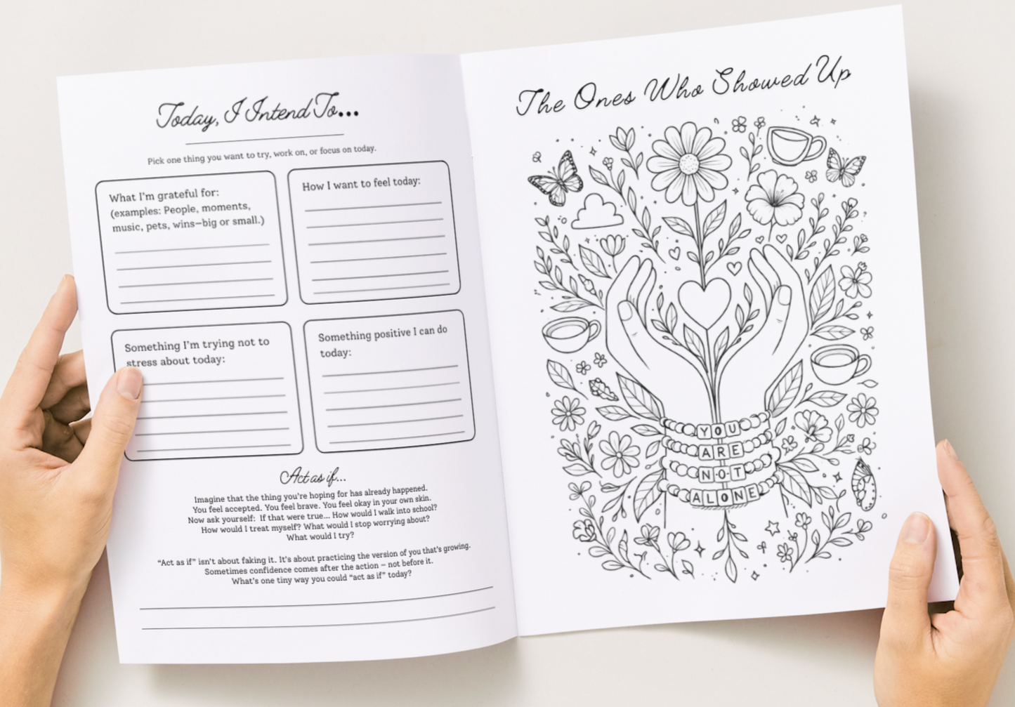 Growing Through It™ — A Coloring + Reflection Journal for Teen Girls Navigating Big Feelings | 6" x 9" pocket size 10 pack