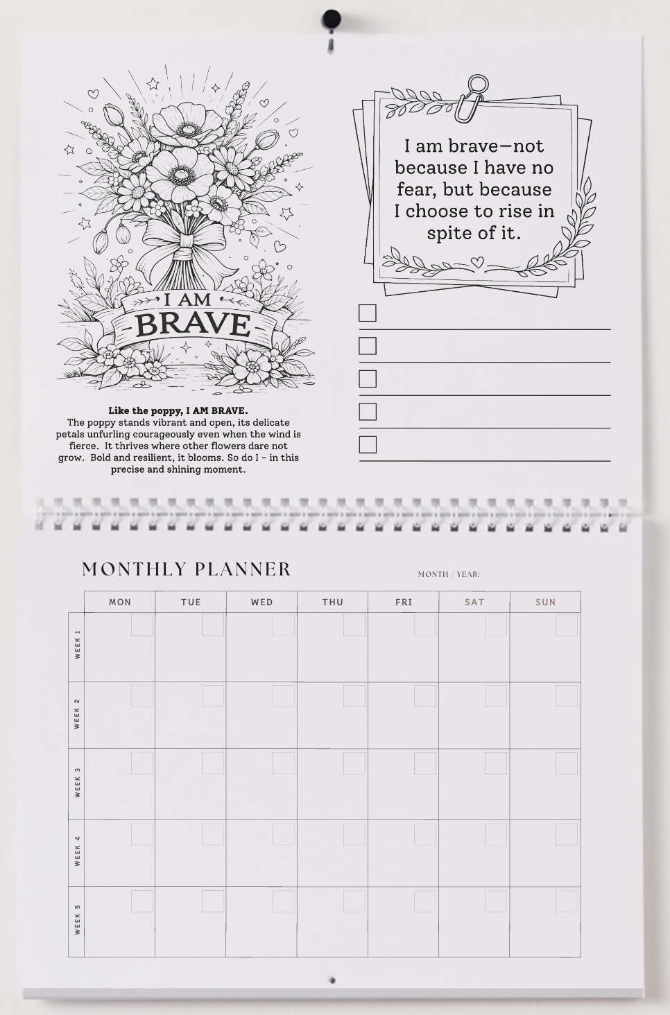 The She Bloomed Anyway Bundle:  Wink Warrior - Coloring + Reflection Journals & Planners for Women in Hard Seasons