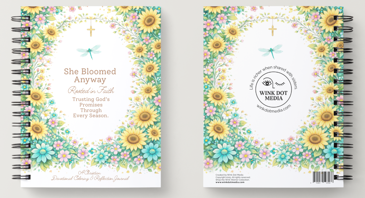 The She Bloomed Anyway Rooted in Faith Bundle: Wink Warrior — Coloring + Reflection Journals & Planners for Women in Hard Seasons