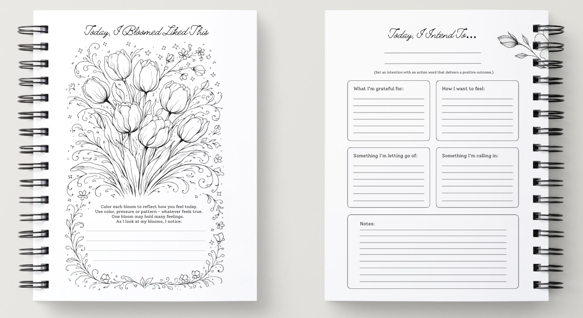 The She Bloomed Anyway Rooted in Faith Bundle: Wink Warrior — Coloring + Reflection Journals & Planners for Women in Hard Seasons
