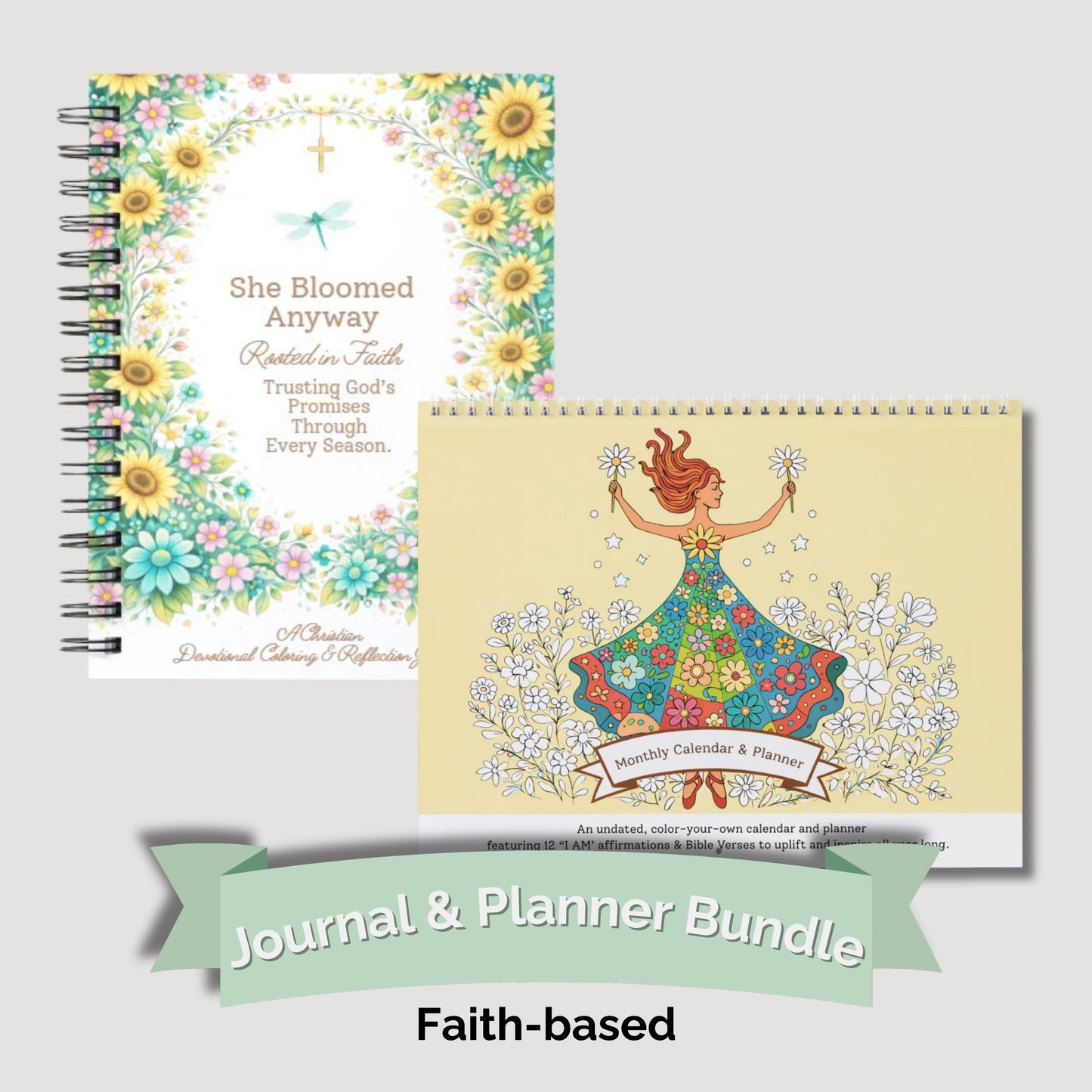 She Bloomed Anyway plus Wall Calendar/Planner - FAITH BASED GIFT BUNDLE