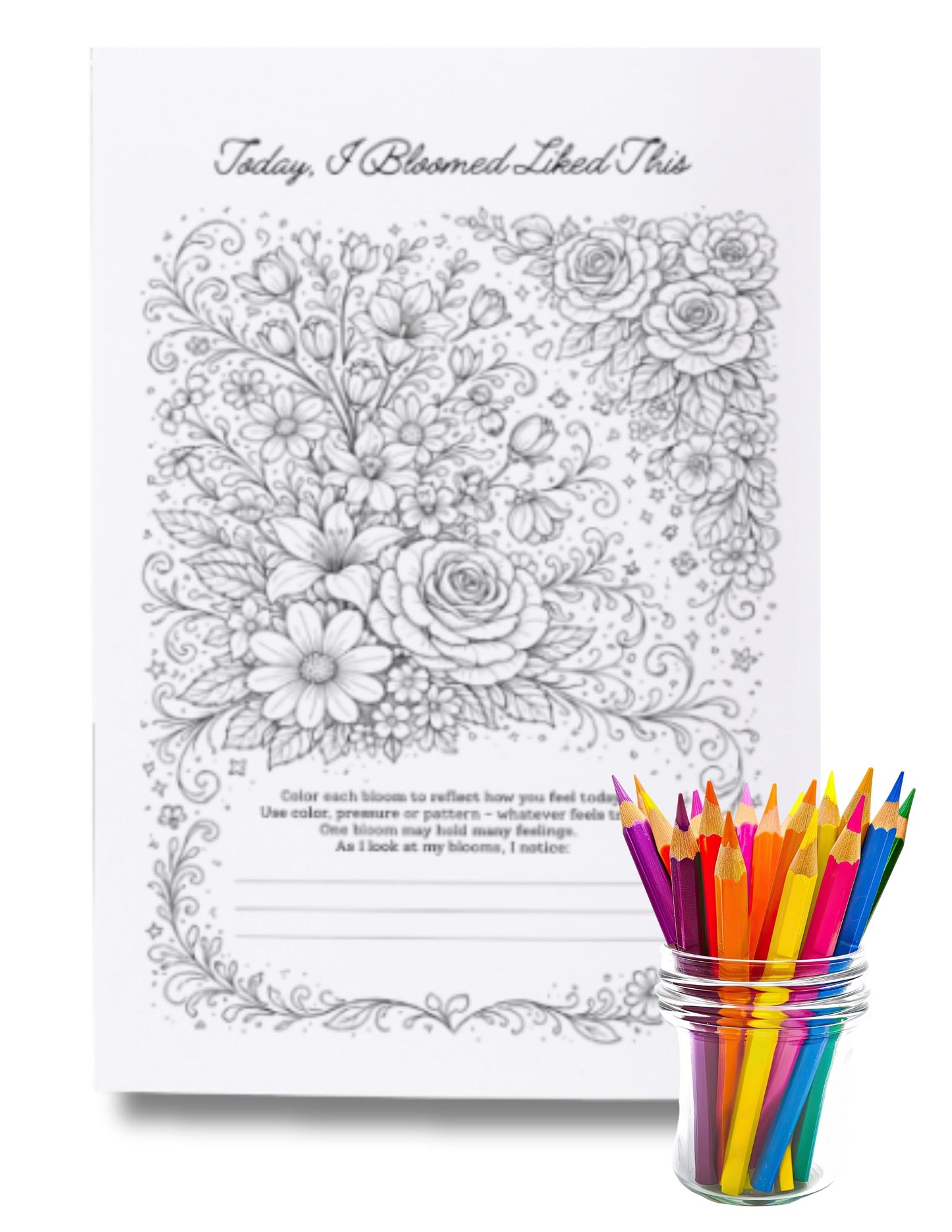 She Bloomed Anyway™ — A Coloring + Reflection Journal for Women Navigating Illness, Grief & Healing | 6" x 9" Pocket Size 10 Pack