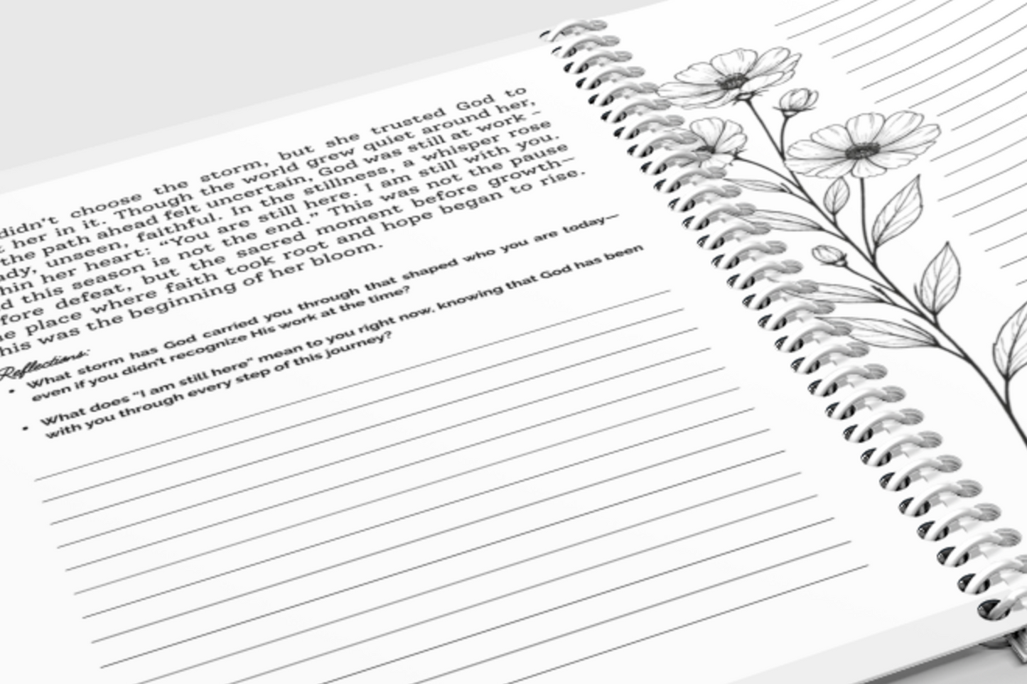 She Bloomed Anyway™ Rooted in Faith — Christian Coloring + Reflection Journal for Women Navigating Illness, Grief & Healing | Wire Bound 8.5" x 11"