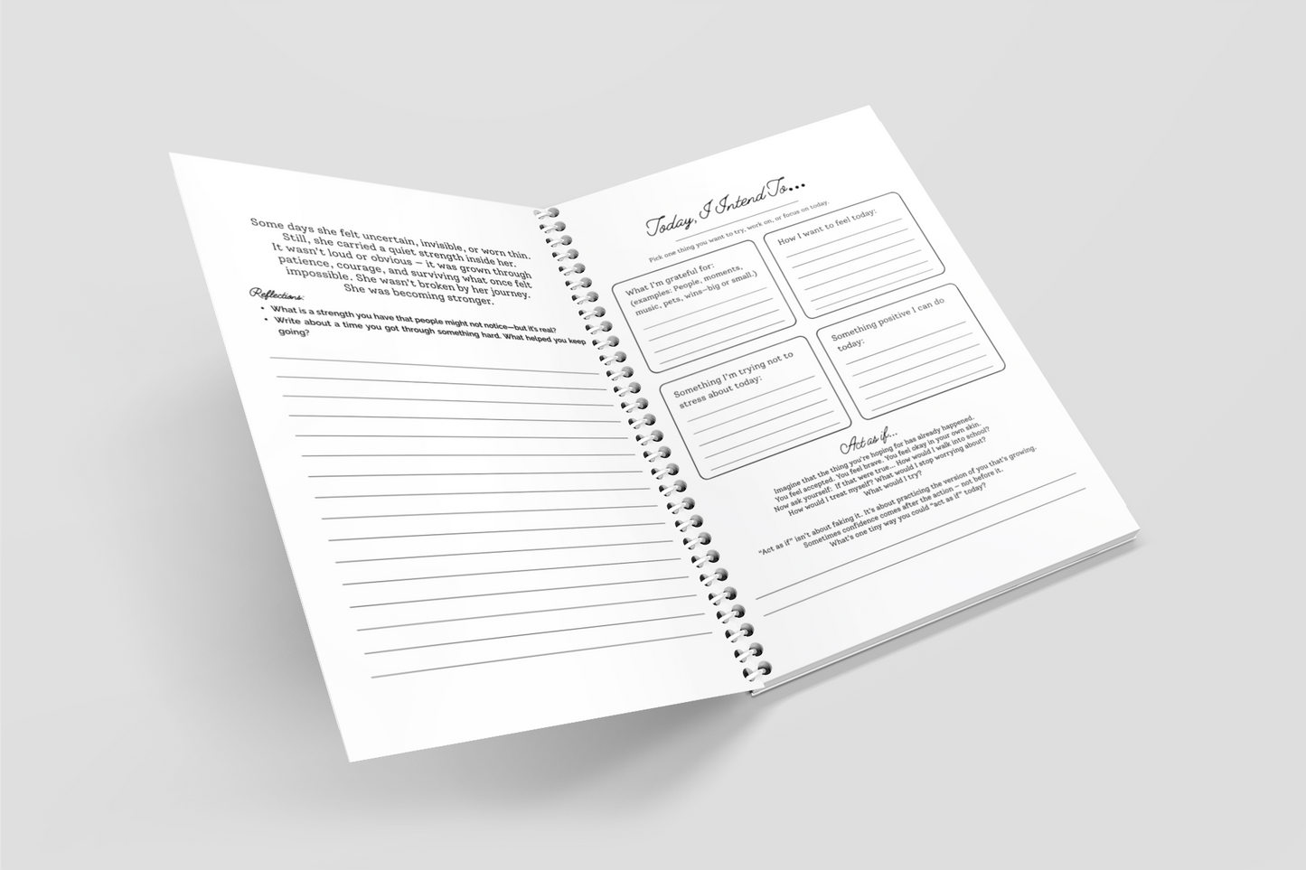 Growing Through It™ — A Coloring + Reflection Journal for Teen Girls Navigating Big Feelings | 8.5 x 11 Wirebound